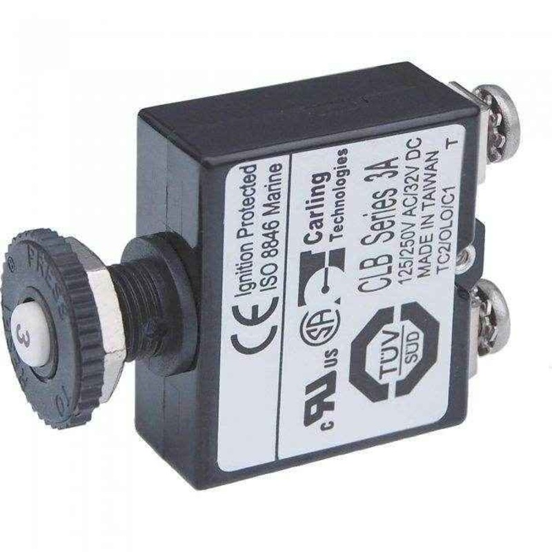 Circuit Breaker Push Button 3 Amp | Blue Sea 2129