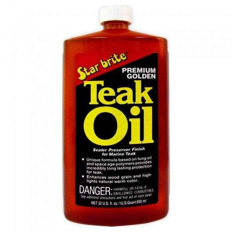 Premium Golden Teak Oil – 32 oz. | Star Brite 085132