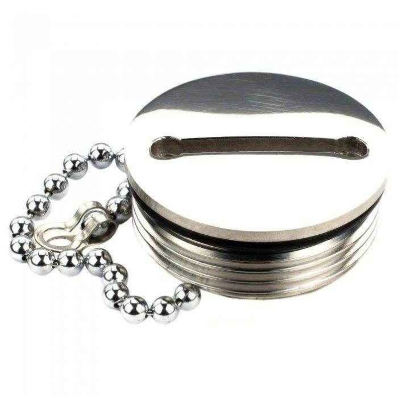 Whitecap Industries Deck Fill Cap & Chain 6061