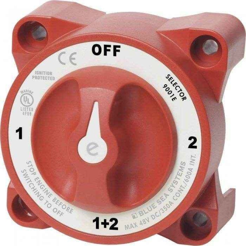 Blue Sea  Red E-Series Battery Switch 4 Position 9001E