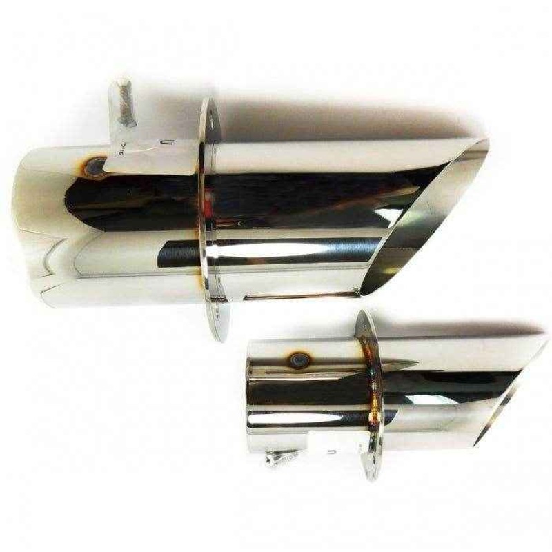 Exhaust Tips Angle Cut SS with Internal Flapper – 4 in. | Corsa Performance 11000