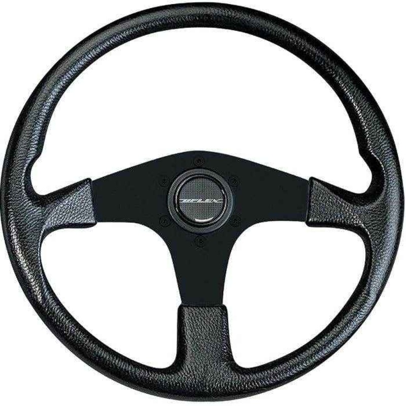 Black Corse Boat Steering Wheel – 13.8 inch | Uflex USA CORSE-B/B