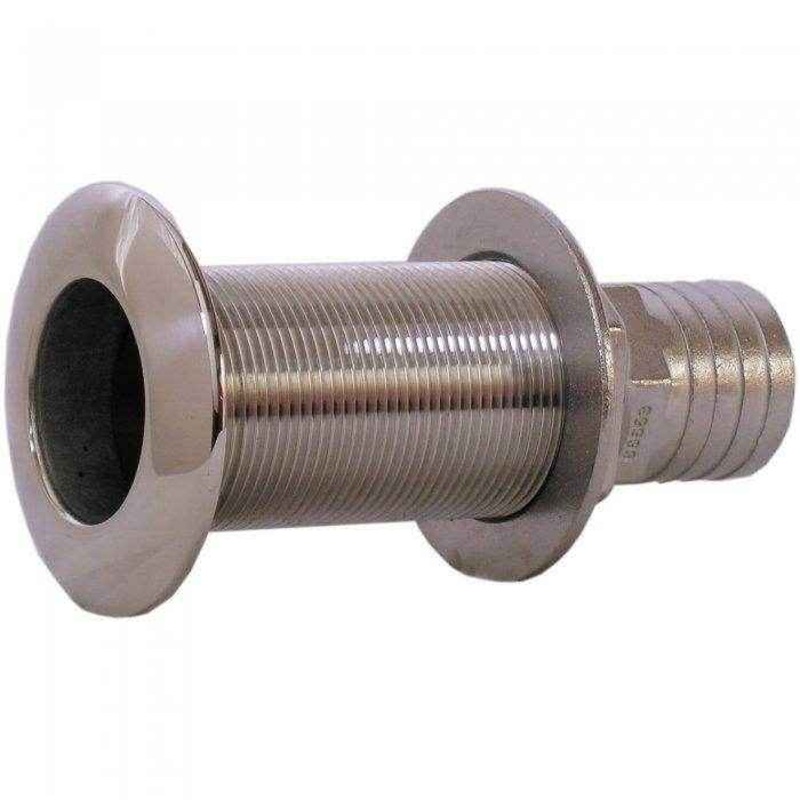 Whitecap 316 Stainless Steel Thru-Hull With Barb 1in 6548
