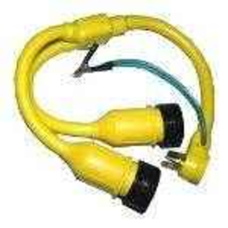 Marinco Y Adapter  2-50 Amp Locking To 50 Amp Straight 164Ay