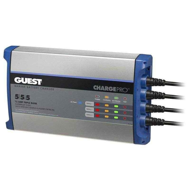 15 Amp 3 Bank Charge Pro Battery Charger | Guest 2713A