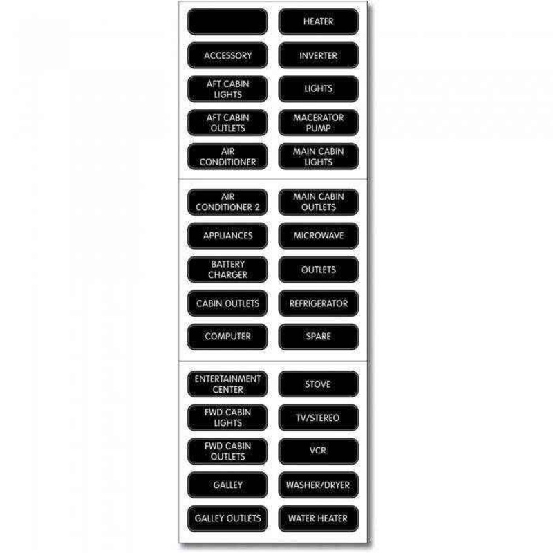Blue Sea Large Format Panel Label 8031
