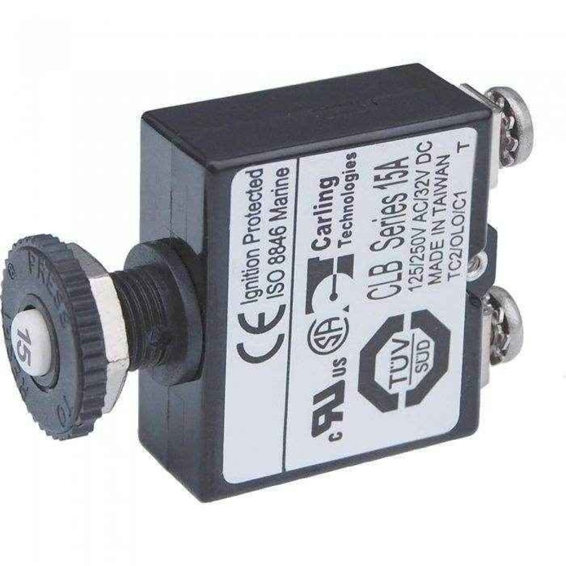 Circuit Breaker Push Button 15 Amp | Blue Sea 2133