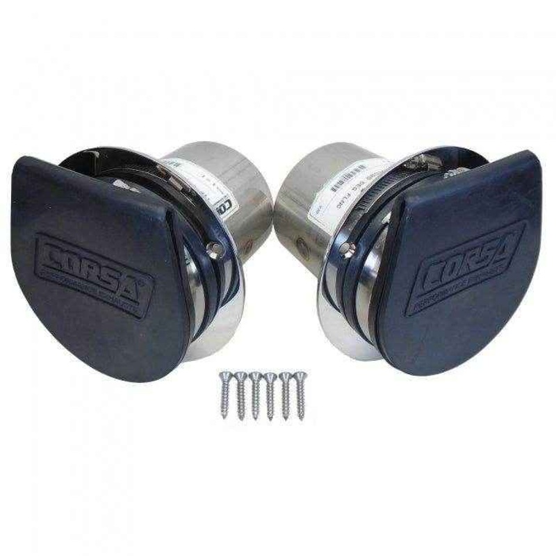 Exhaust Tips Stainless Steel with External Flappers – 4 in. | Corsa Performance 11050