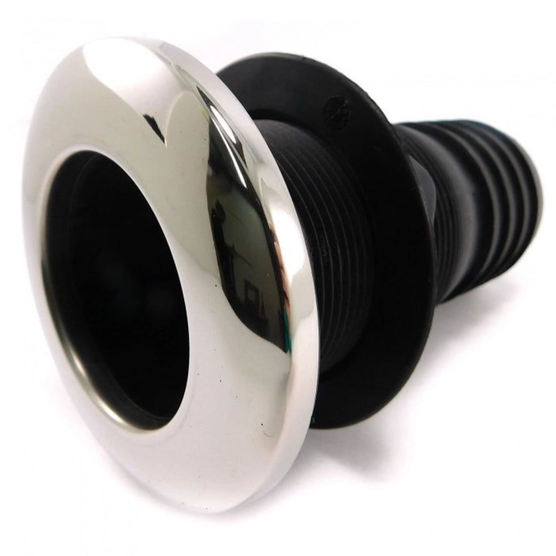 2″ Hose Barb Stainless Steel/Nylon Thru Hull | Whitecap Industries S-3806