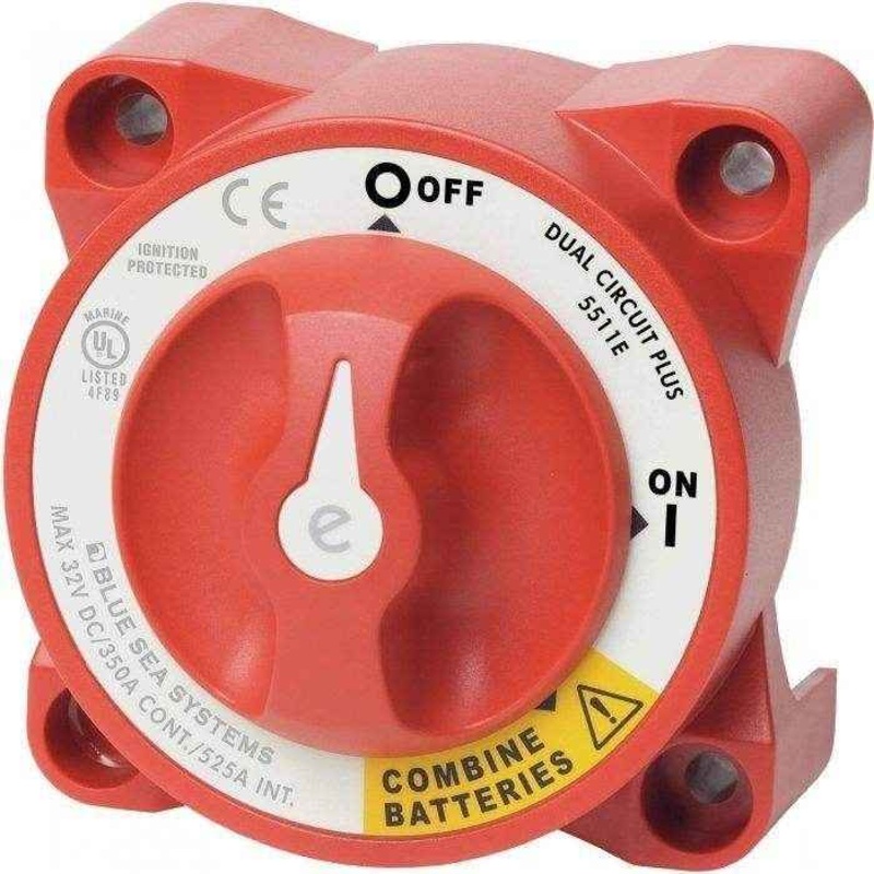 Blue Sea Red E-Series Battery Switch Dual Circuit 5511E