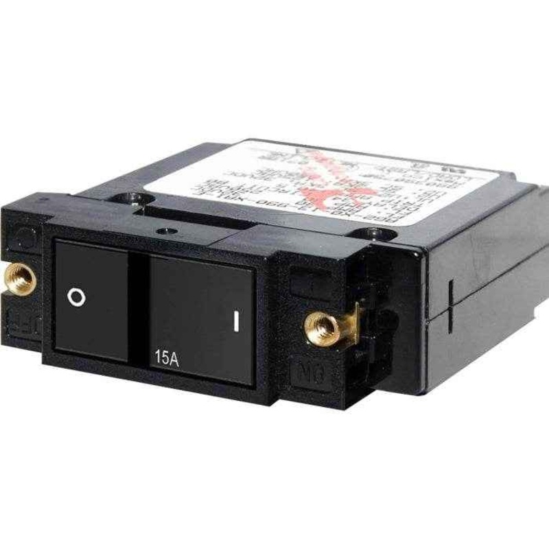 Circuit Breaker A-Series Flat Rocker – Single Pole 15A | Blue Sea 7403