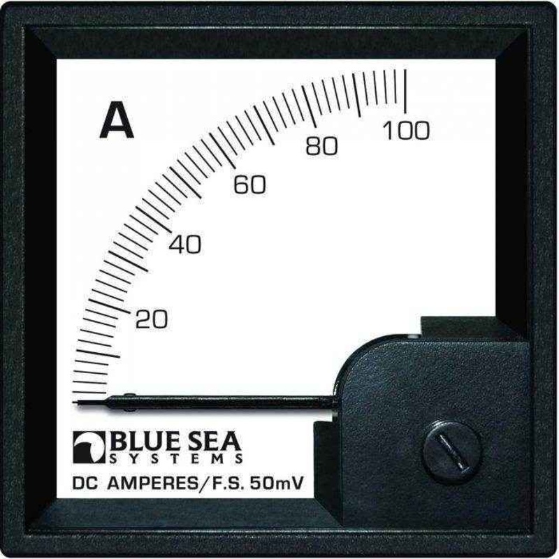 DC Analog Din Meter-Ammeter 0-100A | Blue Sea 1054