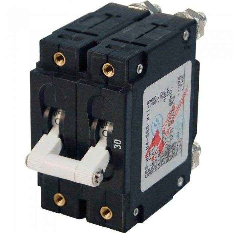 Blue Sea 30A C-Series Toggle Double Pole Circuit Breaker 7365