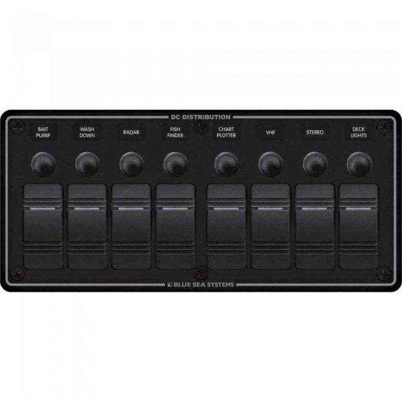 Blue Sea 8 Position Water Resistant Breaker Panel 8371