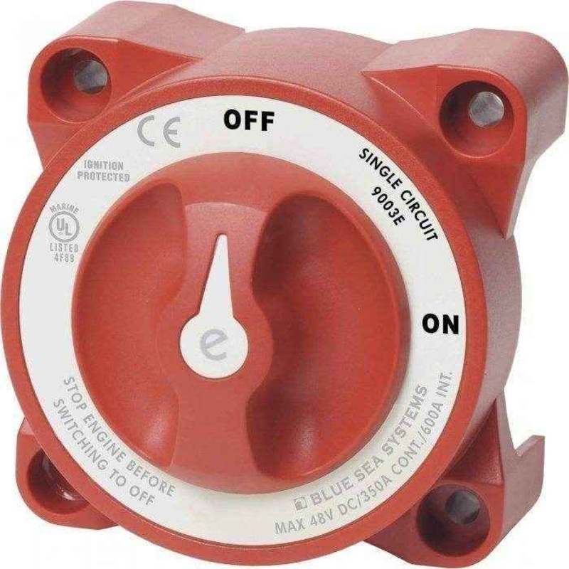 Battery Switch Single Circuit Red E Series | Blue Sea 9003E