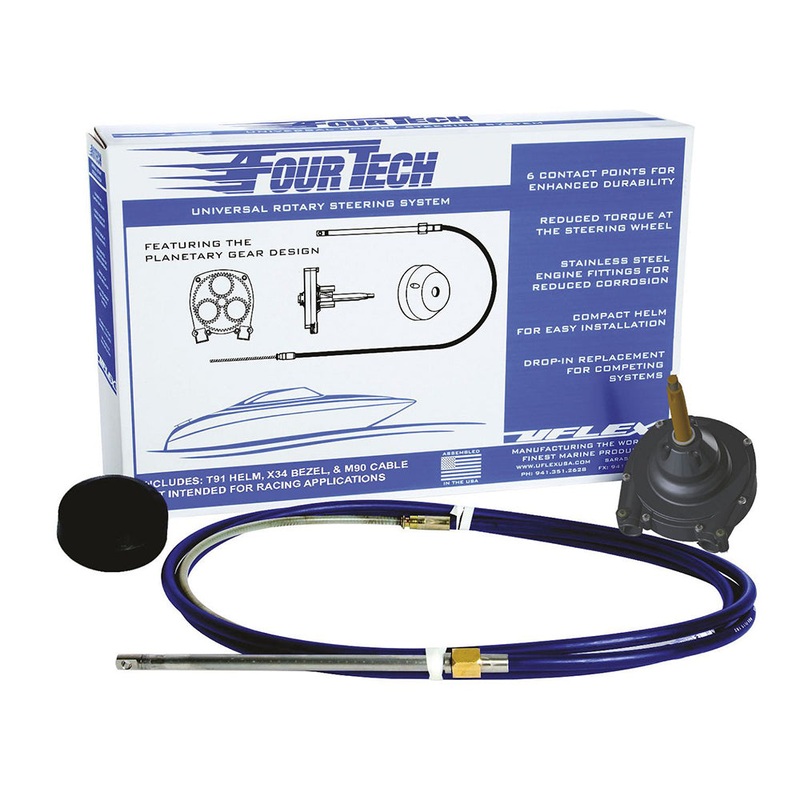 Uflex Fourtech 16′ Mach Rotary Steering System w/Helm, Bezel & Cable [FOURTECH16]