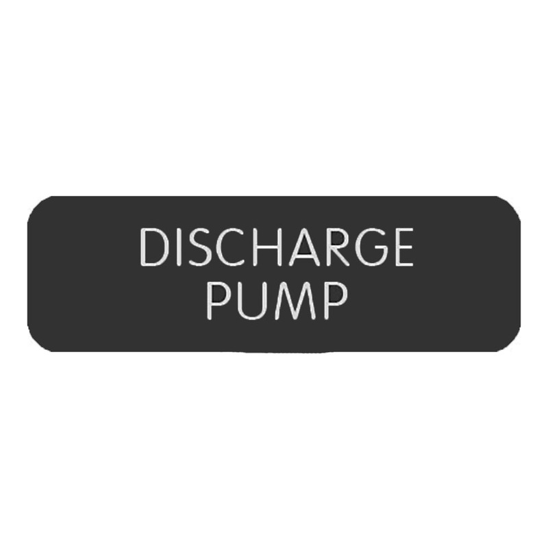 Blue SeaLarge Format Label – “Discharge Pump” [8063-0137]