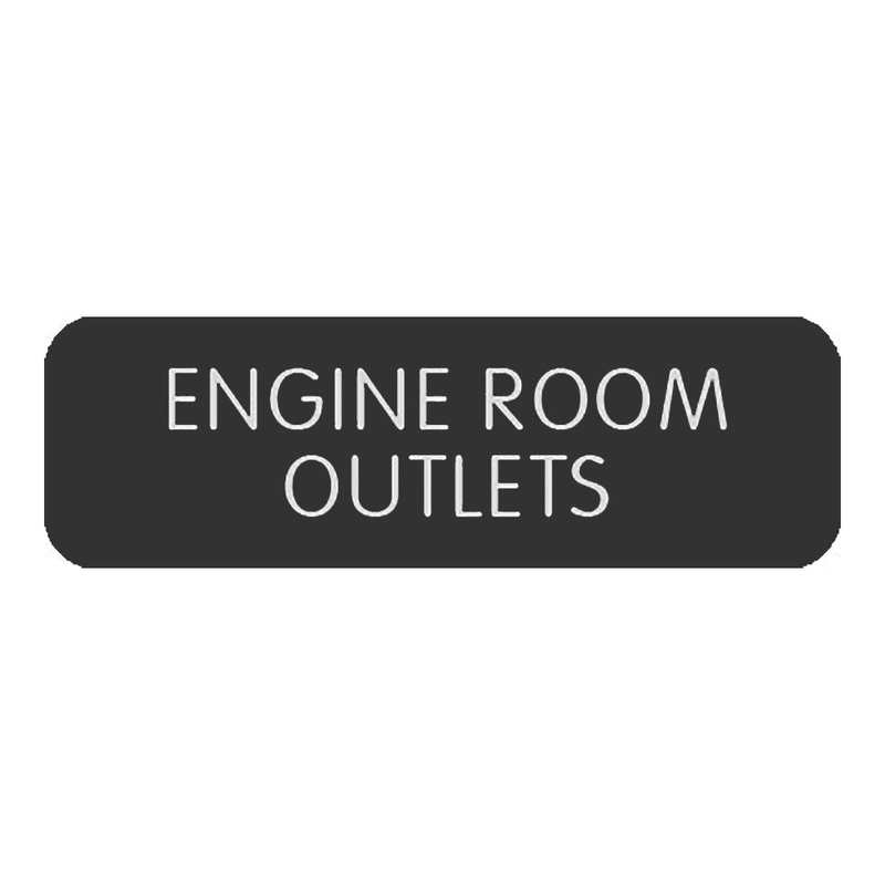 Blue SeaLarge Format Label – “Engine Room Outlets” [8063-0156]