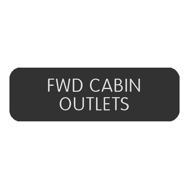 Blue SeaLarge Format Label – “FWD Cabin Outlets” [8063-0218]