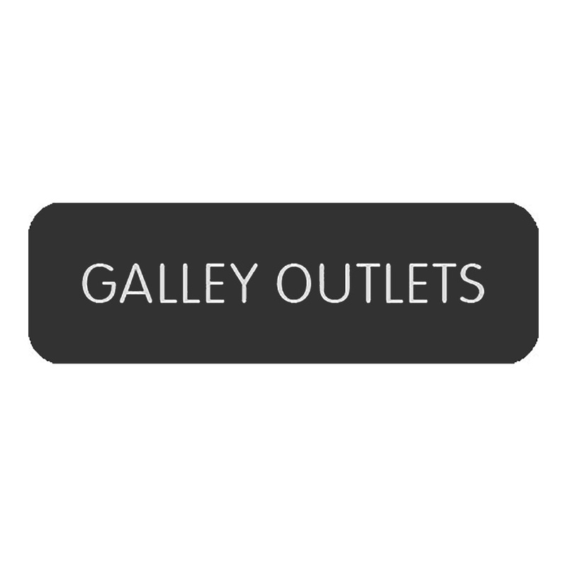Blue SeaLarge Format Label – “Galley Outlets” [8063-0224]
