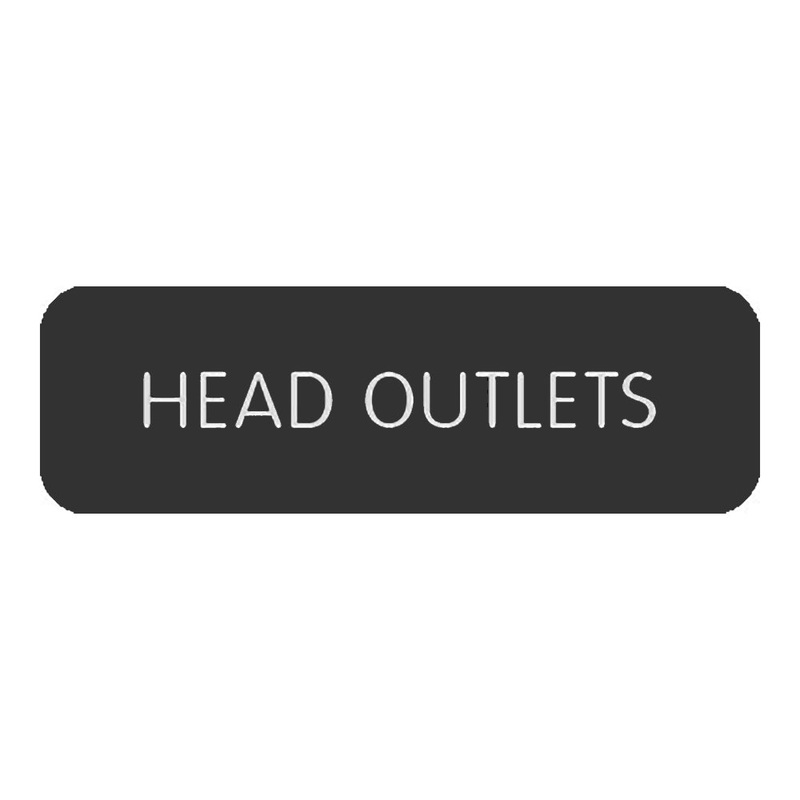 Blue SeaLarge Format Label – “Head Outlets” [8063-0255]