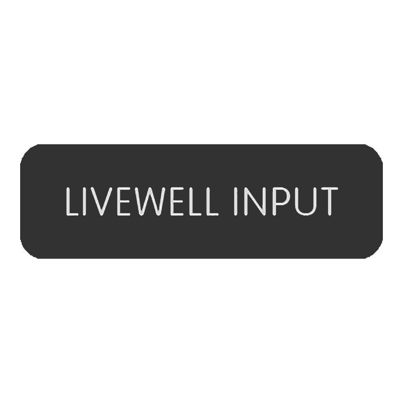 Blue SeaLarge Format Label – “Livewell Input” [8063-0301]