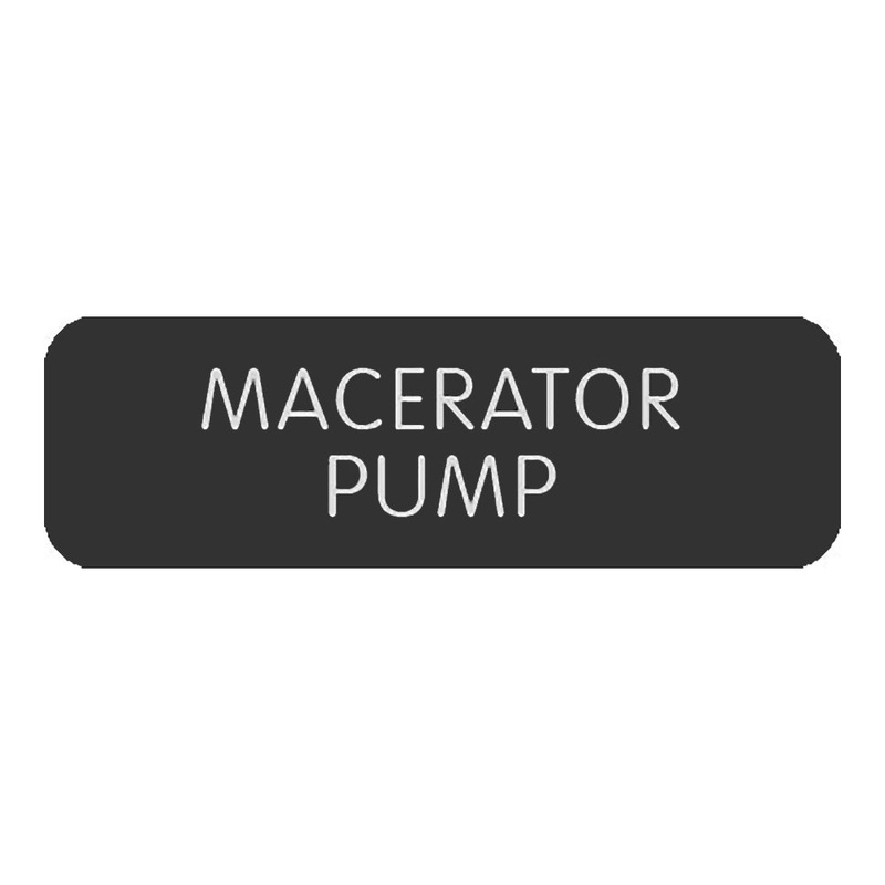 Blue SeaLarge Format Label – “Macerator Pump” [8063-0308]
