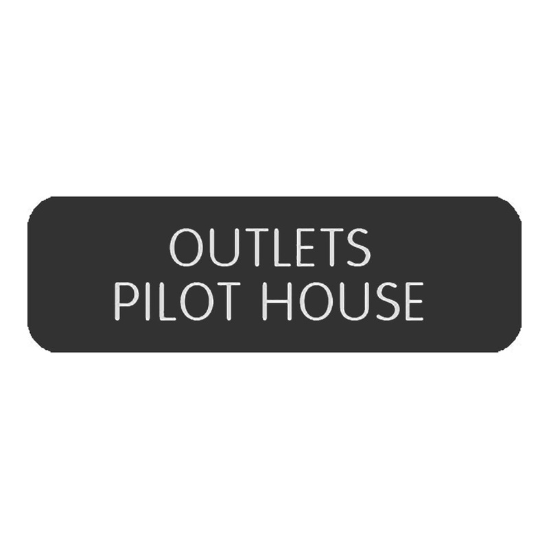 Blue SeaLarge Format Label – “Outlets Pilothouse” [8063-0504]