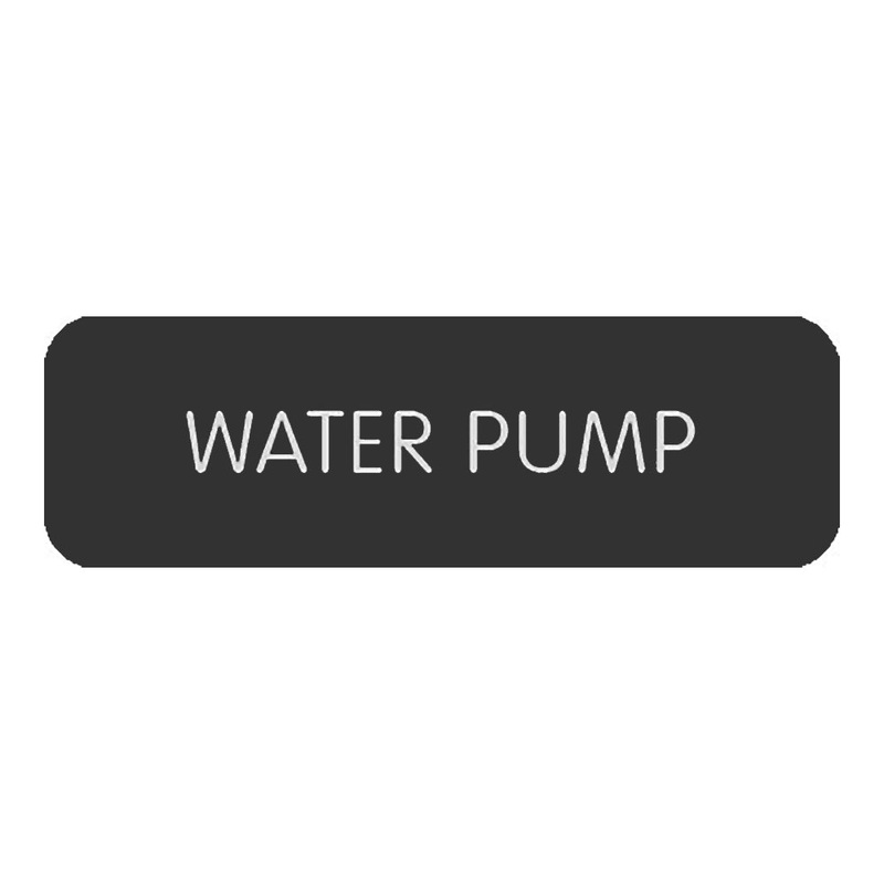 Blue SeaLarge Format Label – “Water Pump” [8063-0442]