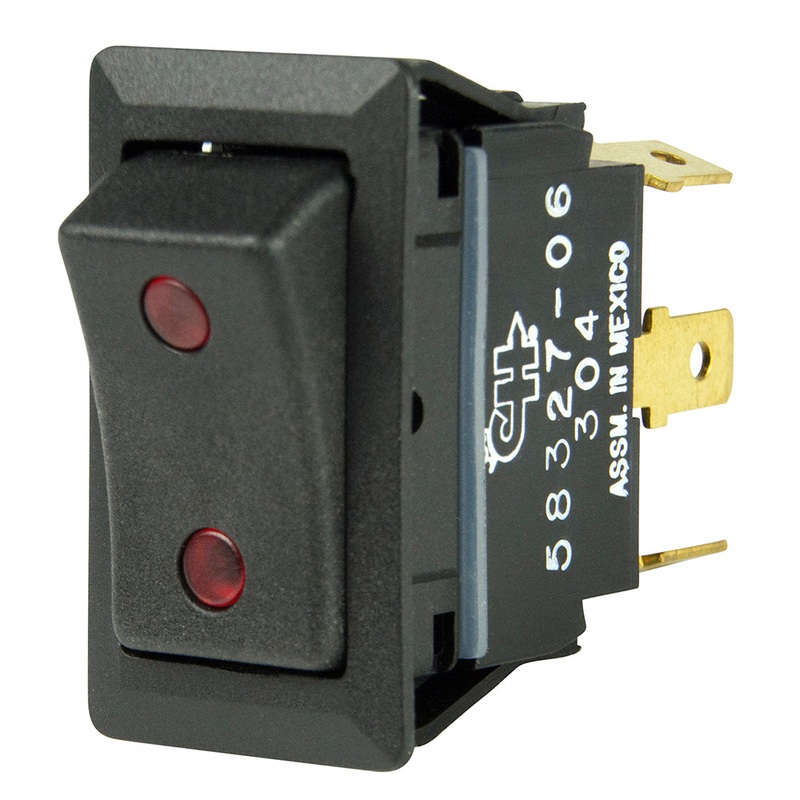 BEP SPDT Rocker Switch – 2-LEDs – 12V/24V – ON/OFF/ON [1001715]