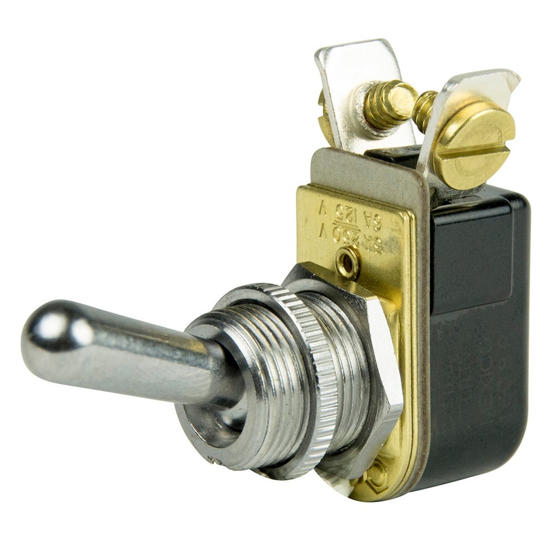 BEP SPST Chrome Plated Toggle Switch – 11/16″ Handle – OFF/ON [1002021]