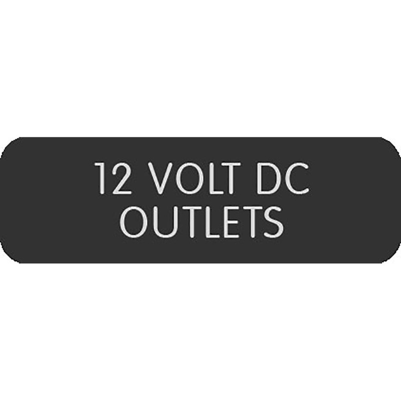 Blue Sea Large Format Label – “12V DC Outlets” [8063-0004]
