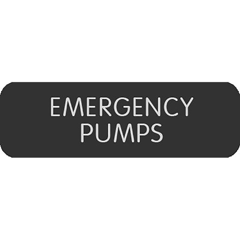 Blue Sea Large Format Label – “Emergency Pumps” [8063-0151]
