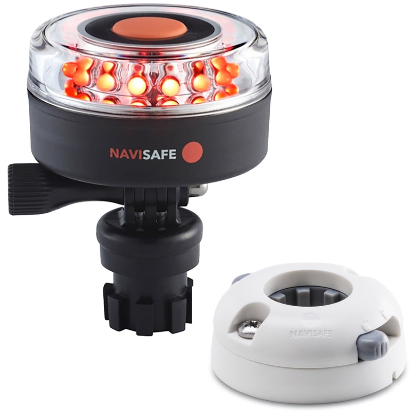 Navisafe Navilight All RED 360 2NM w/Navimount Base  Horizontal Mount – White [045KIT5]