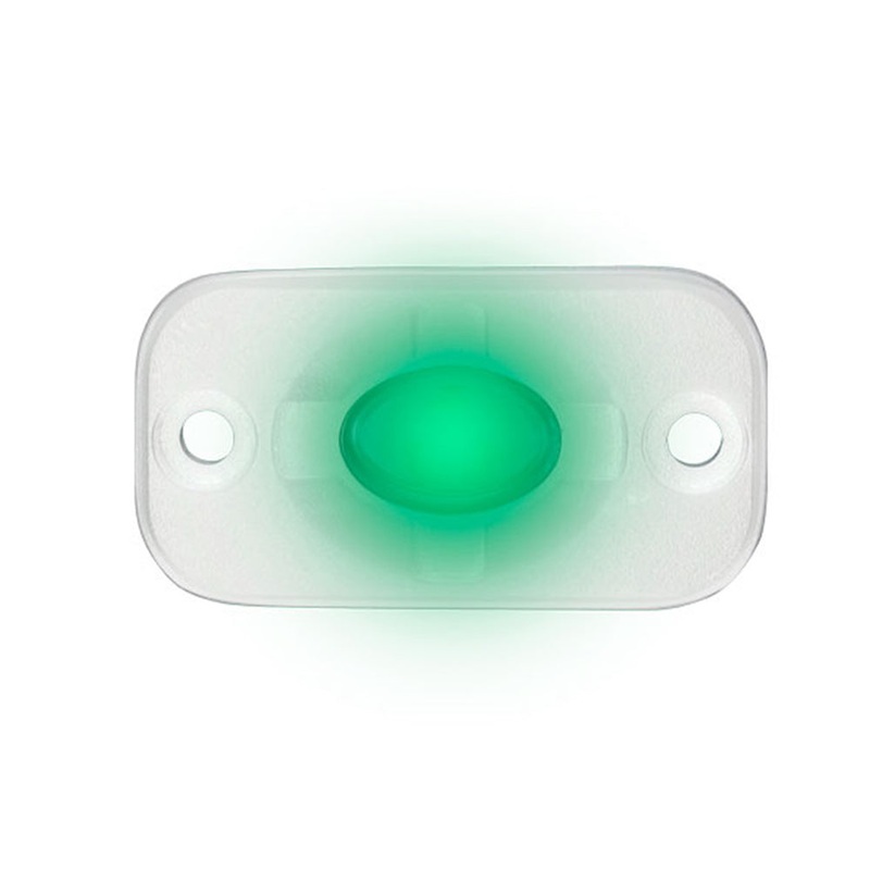 HEISE Marine Auxiliary Accent Lighting Pod – 1.5″ x 3″ – White/Green [HE-ML1G]