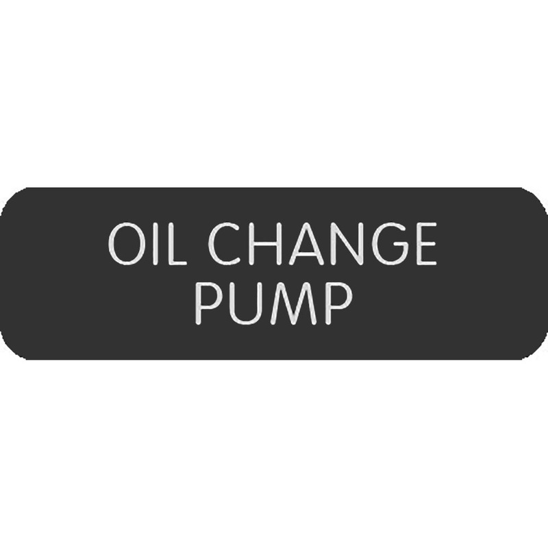 Blue Sea Large Format Label – “Oil Change Pump” [8063-0331]