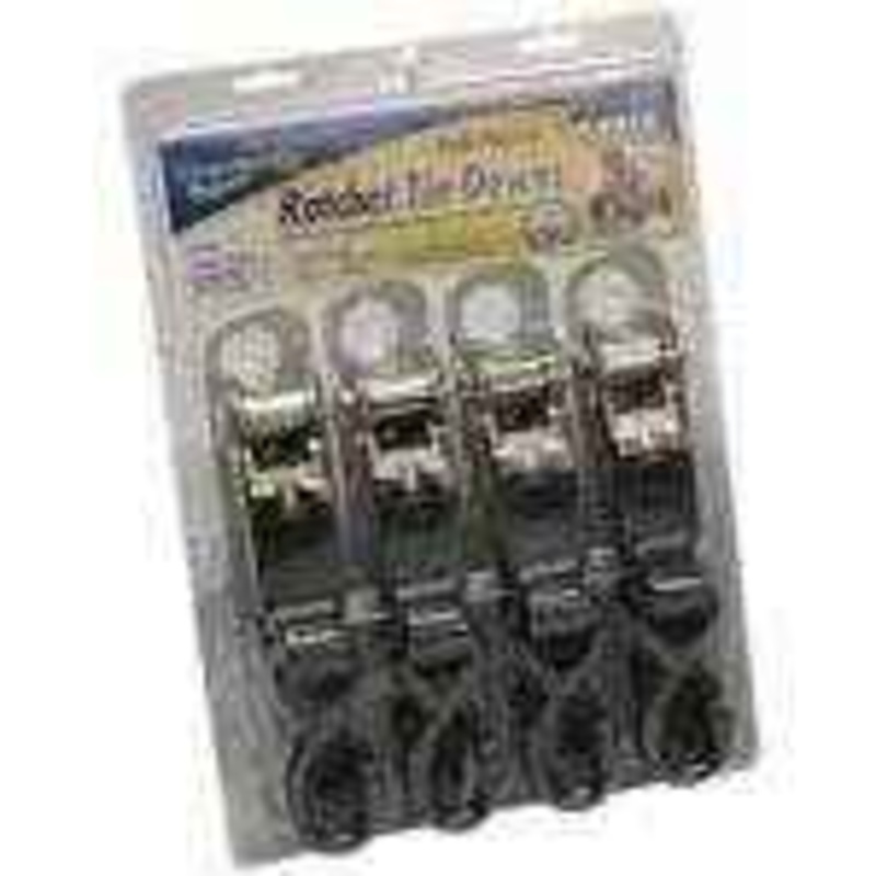 Boat Buckle 1 In. X 15 Ft. Ratchet Tie-Down Value 4 Pack F12636