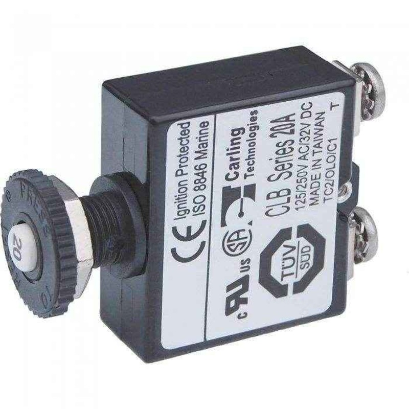 Circuit Breaker Push Button 20 Amp | Blue Sea 2134