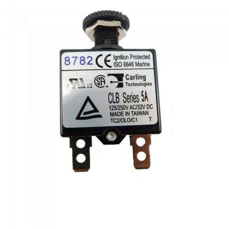 5 Amp Dc Push Button Circuit Breaker | Blue Sea 7052