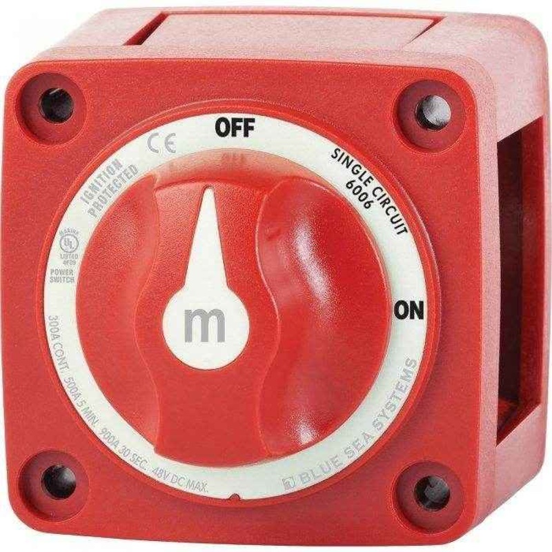 Red M Series Battery Switch | Blue Sea 6006