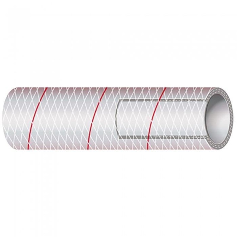 1/2″ Clear PVC Tubing with Red Tracer 50′ | Sierra 116-162-0126