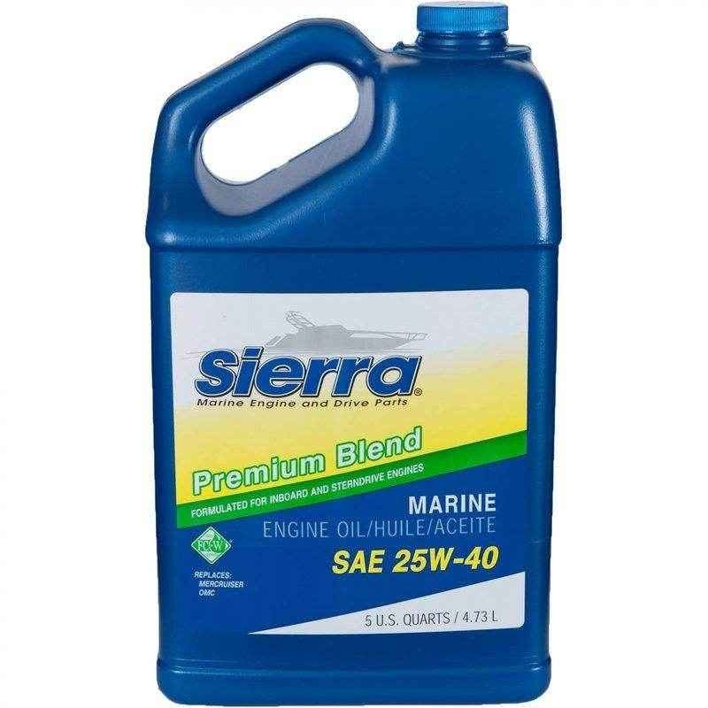 Premium Blend Marine Engine Oil 25W-40 – 5 Quart | Sierra 18-9400-4