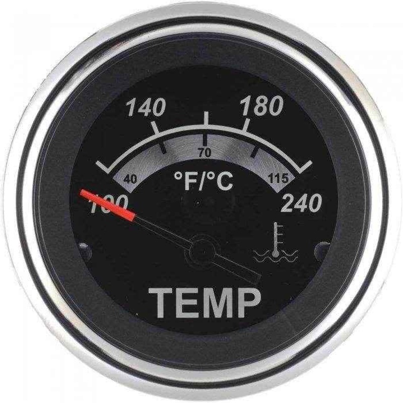 Sierra Black Sterling Water Temperature Gauge 67020P