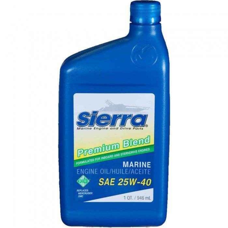 Marine Engine Oil Quart 25W-40 4-Stroke | Sierra 18-9400-2