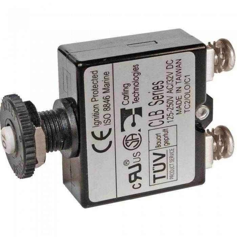 7 amp Push- Button Circuit Breaker with Screw Terminals | Blue Sea 2131